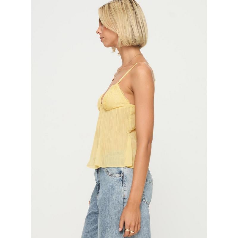Zami lemon pleated blouse for summer - Bela Fils BoutiqueBela Fils Boutique
